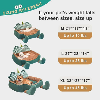 Jiupety Small Dog Bed Square 21", 12lbs,