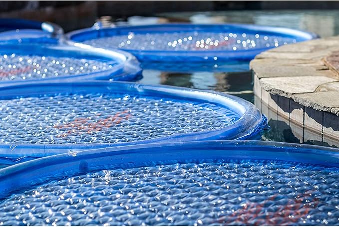 Solar Sun Rings UV Resistant Above Ground Inground Swimming Pool Hot Tub Spa Heating Accessory Circular Heater Solar Cover (9 Pack)