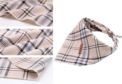 Lionet Paws Dog Bandana Washable Cotton Handkerchief Scarf