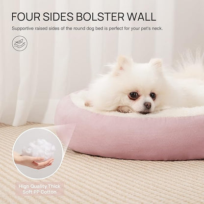 Love's cabin Round Donut Cat and Dog Cushion Bed 20in Pet