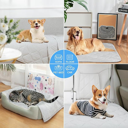 Rywell Cooling Mat for Dogs Q-Max>0.5, Durable&Versatile Scratches&Chewing,40 * 60IN Washable