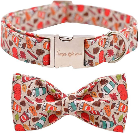 Unique Style Paws Dog Collar with Bow