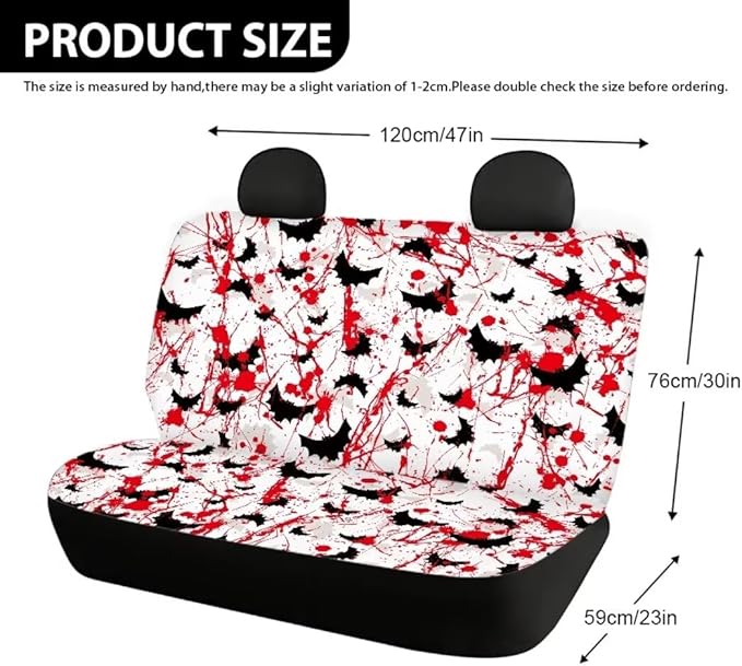 Bloodstained Bat Car Rear Seat Covers