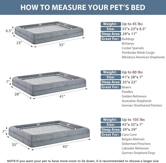 WNPETHOME Washable Dog Beds for Large Dogs, XL Dog Couch, Orthopedic Dog Sofa Bed with Removable & Waterproof Cover, Extra Large Dog Bed with Bolster Sides for Sleeping, Big Dog Couch Bed with Sides