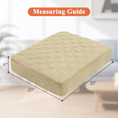 Dog Bed Covers Replacement Washable - Waterproof Dog Bed Covers Quilted, Water Absorbable Pet Puppy Bed Cover for Dog Cat, Cover Only 30Lx20Wx6H Inches Beige