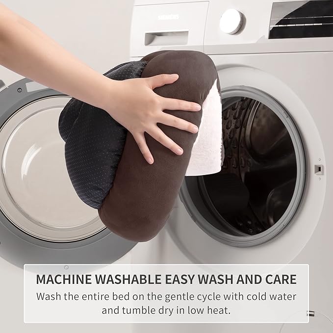 Love's cabin Round Donut Cat and Dog Cushion Bed 20in Pet