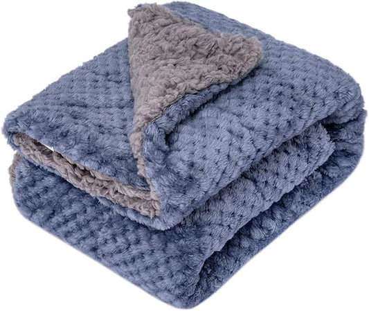 Fuzzy Blanket or Fluffy Blanket for Baby Girl or boy (40" x 48", DG-Smoked