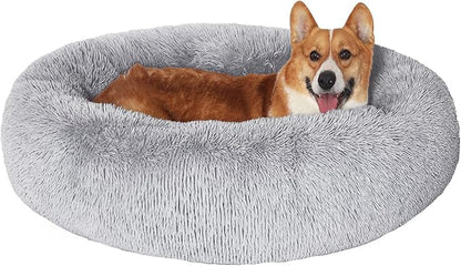 JOLLYVOGUE Calming Donut Dog Bed (24")