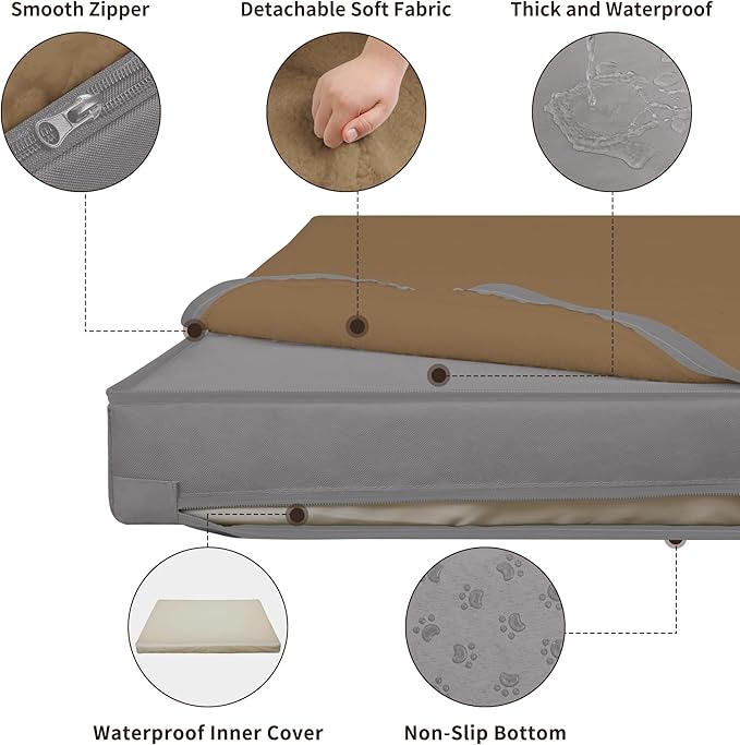 Easy-Going Dog Bed for Large Dogs (54x44x4 in,