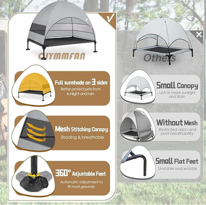 Elevated Dog Bed with 2024 Newest Canopy