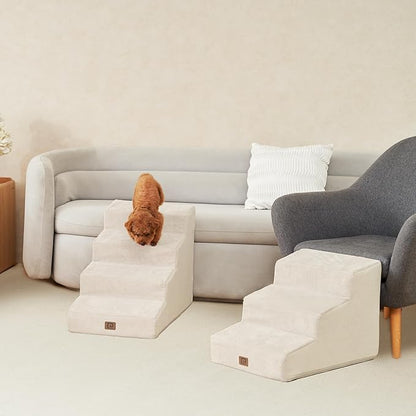 EHEYCIGA Dog Stairs for Small Dog 19.7”H 4-Step Slope