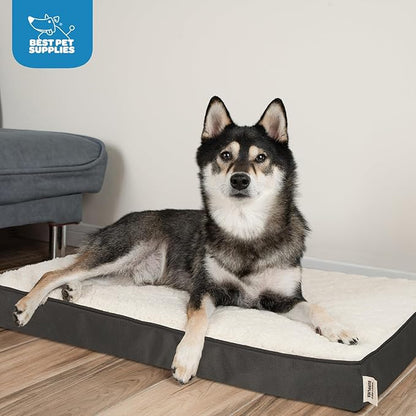 Best Pet Supplies Cute Dog Crate Mat Flat Bed with Waterproof Exterior 35X22X4