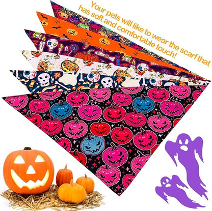 PET SHOW 50 Pack Halloween Small Dog Bandanas
