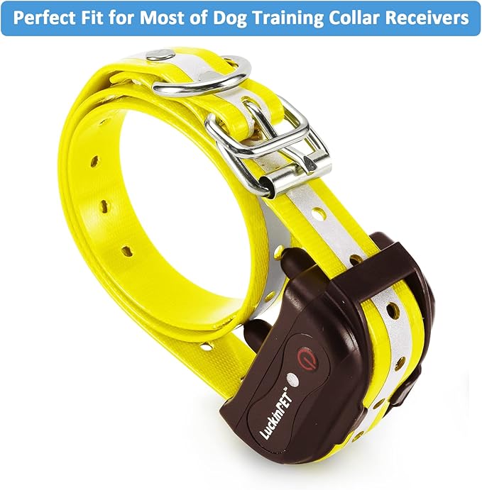 Replacement Collar Strap 3/4',Reflective,Adjustable,Metal Buckled,Waterproof Pack2)