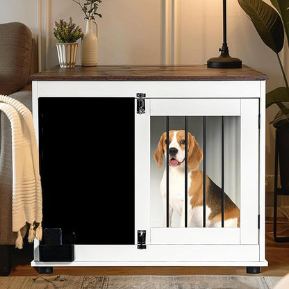 NicBex Dog Crate Furniture Doodle Dog Cage with 2 Doors