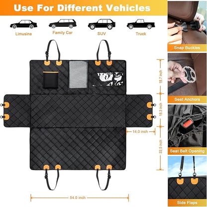 Dog Car Seat Cover 100% Waterproof 600D Heavy