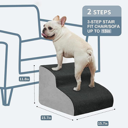 BOMOVA Dog Stairs for Small Dogs 2-Step Dog 2/3/4/5 Steps