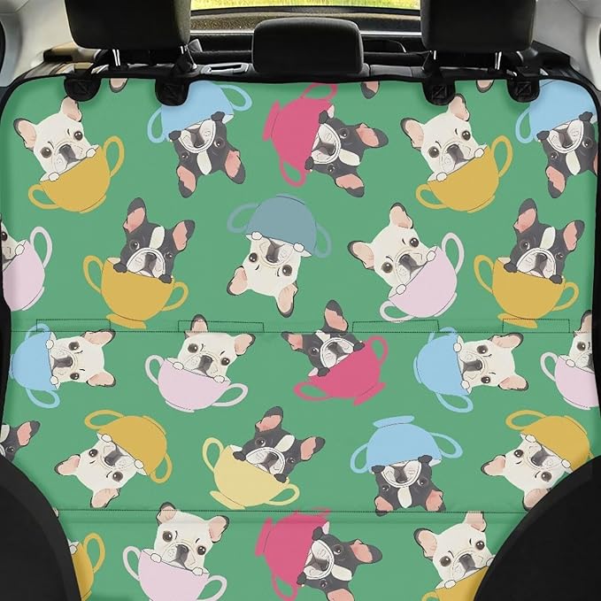 AFPANQZ Bulldog Car Back Seat Cover for Dog