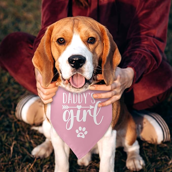 Daddy's Girl Dog Bandana Funny Cute Pink Dog