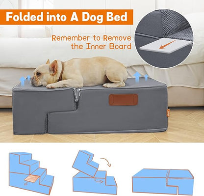 Supet Dog Stairs for Small Medium Large Dogs to Get on Bed