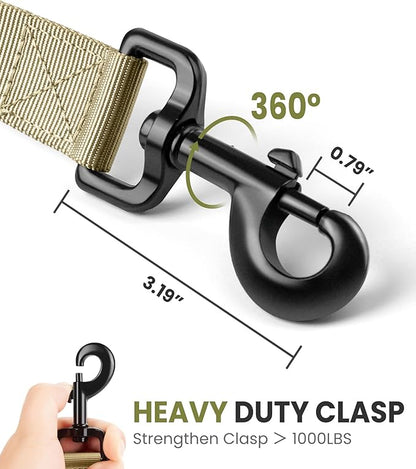 OutdoorMaster Bungee Dog Leash 2 Padded Leash,1 Seat 6 FT