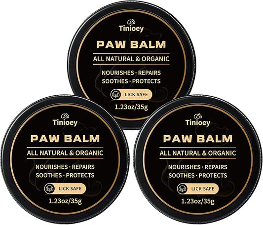 All-Natural Lick Safe Dog Paw Balm for Dogs & Cats | 3 Pack Dog Nose Balm for Dry Nose | Snout Soother for Dogs | Dry Cracked Dog Nose Moisturizer | Dog Nose Butter Dogs Need (1.23oz *3)