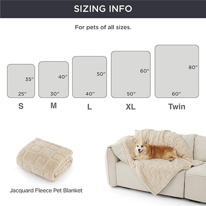 Bedsure Dog Blanket for Large Dogs Washable - Soft Fluffy Puppy Blanket with Premium 300GSM Coral Fleece, Cozy Calming Cat Blankets for Indoor Cats, Fuzzy Pet Blanket for Couch, White, 60x80IN