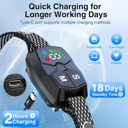 Dog Bark Collar 2024 Smart Modes，7 Adjustable