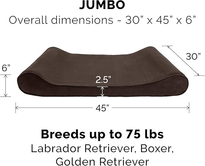 Furhaven Replacement Dog Bed Cover Microvelvet Contour Luxe Lounger