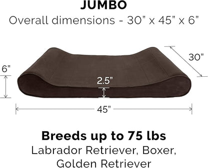 Furhaven Replacement Dog Bed Cover Microvelvet Contour Luxe Lounger