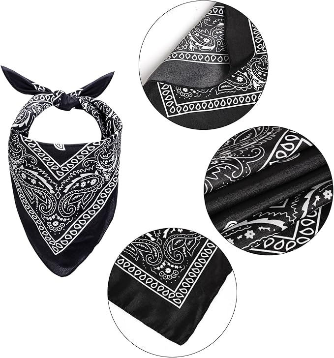 choyaxo Dog Cowboy Hat Dog Cowboy Costume for Small Pet Dogs Cat Cowboy Hat with Bandana Scarf Set Party Accessories (Black)