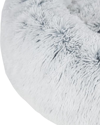 Best Pet Supplies Round Donut Dog Bed with Plush Faux Fur Fabric 20x20x6''