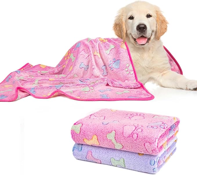 Dono 1 Pack 2 Dog Blankets Soft Fluffy