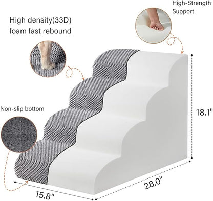 Dog Stairs for Bed 4-Step Dog 4)