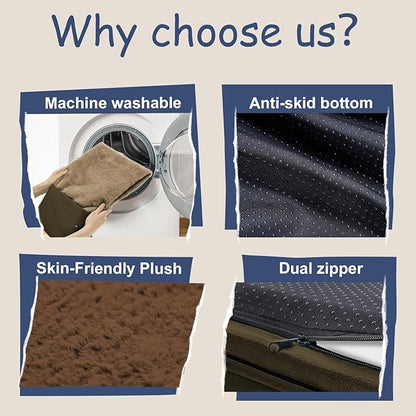 Orthopedic Washable Large Dog Bed: Jumbo Dog Bed Bolster Waterproof