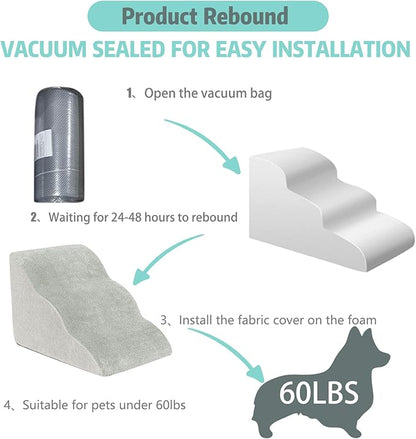 Dog Stairs for Small Dogs 3 Tiers