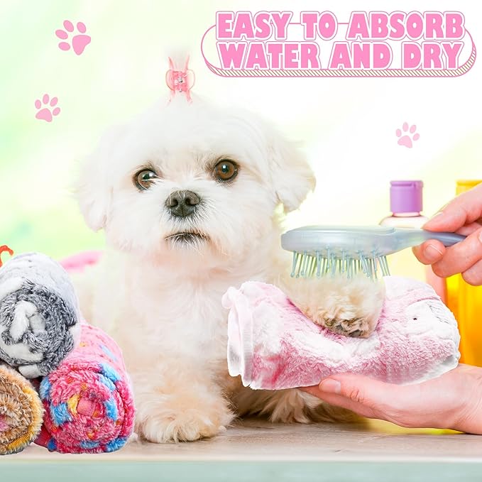 Chumia 18 Pcs Fleece Pet Blanket Soft Warm (30 x 20 Inch)