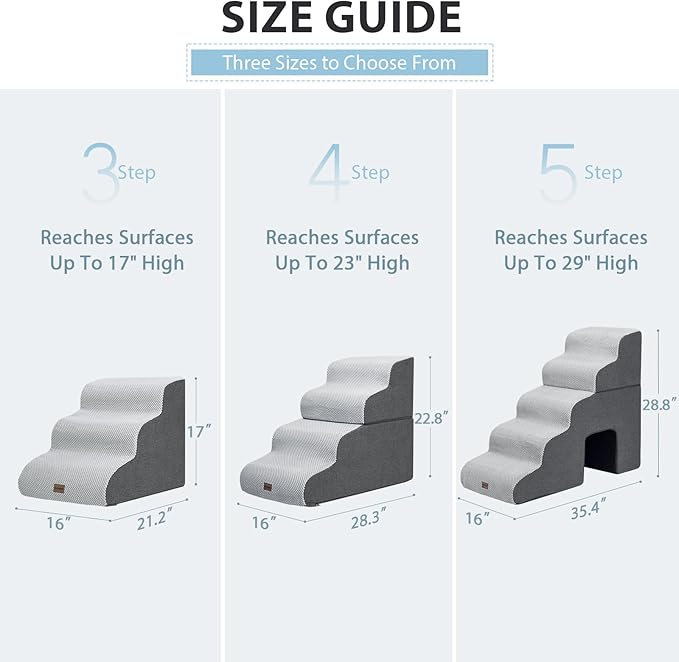 Dog Stairs for Couch Sofa and Chair 3-Step Dog