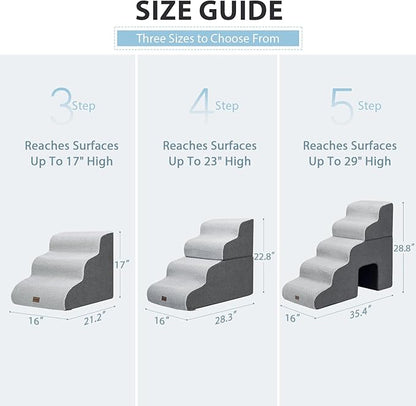 Dog Stairs for High Beds with Tunnel 5-Step Dog