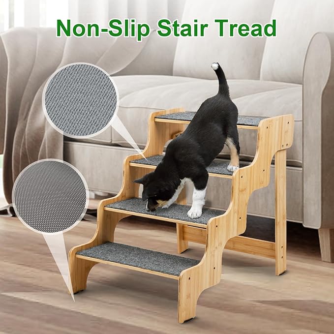 Dog Stairs for High Bed and Couch 4-Steps Non-Slip