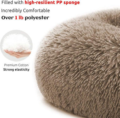 HACHIKITTY Calming Dog Sofa Bed Mat (30"x 27"x 6", Camel)