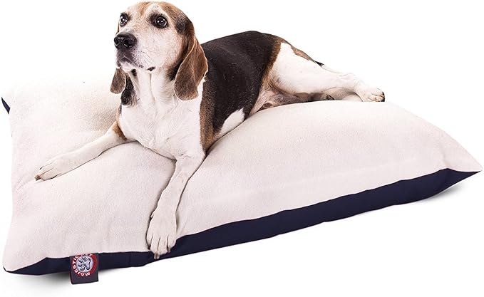 30x40 Blue Rectangle Pet Dog Bed With Removable Washable Cover By Majestic Pet Products Small to Medium