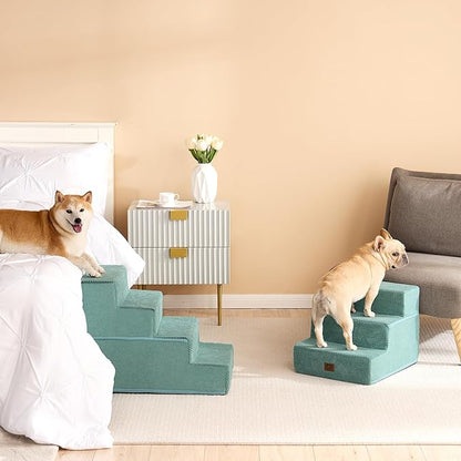 EHEYCIGA Dog Stairs for Small Dogs 13.5" H 3-Step Dog