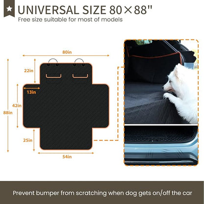 NESTROAD SUV Cargo Liner for Dogs Size,80"×88",Black