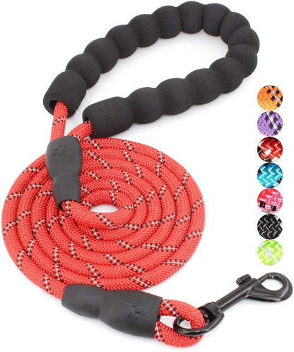 BAAPET 2/4/5/6 FT Dog Leash with Comfortable Padded Handle and Highly Reflective Threads for Small Medium and Large Dogs (5FT-1/3''