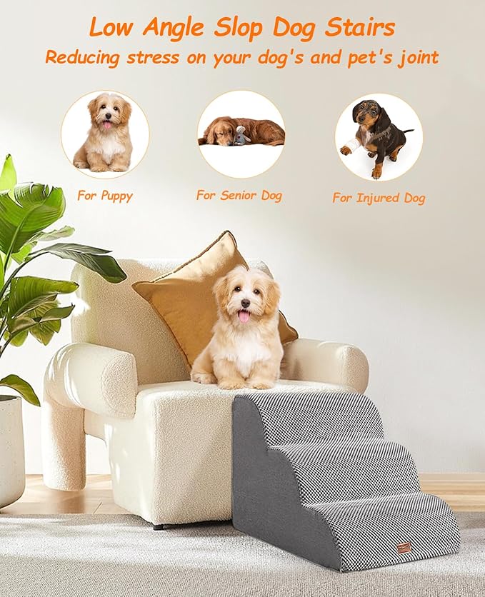 Dog Stairs for Small Dogs 4 Steps