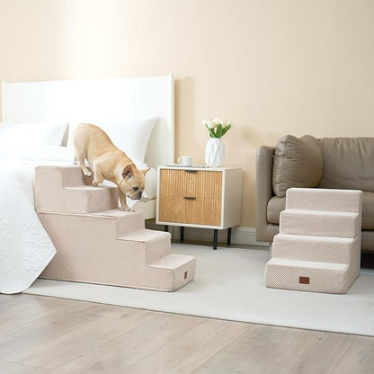 EHEYCIGA Dog Stairs for High Bed 22.5”H 5-Step Dog