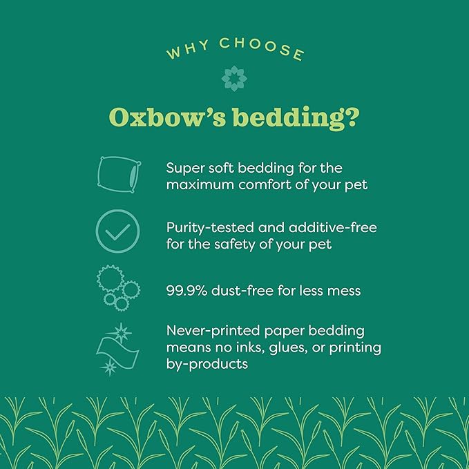 Oxbow Pure Comfort Small Animal Bedding - Odor & Moisture Absorbent, Dust-Free Bedding for Small Animals - Blend, 178 Liter Bag