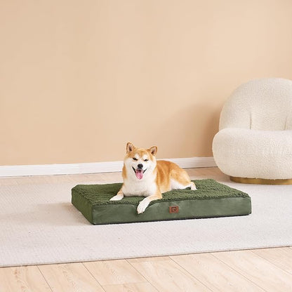 EHEYCIGA Orthopedic Foam Dog Bed for Large Dogs 35"L x 23"W x 3.5"Th, Dark