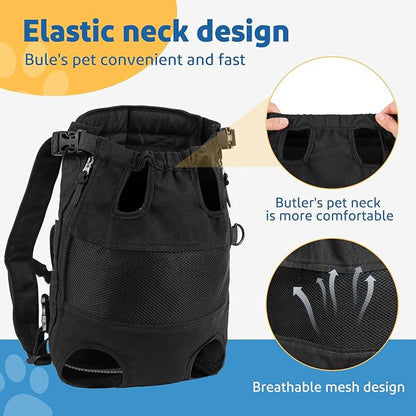 Dog Carrier Backpack - Legs Out Front - Facing Pet Carrier Backpack for Small Medium Large Dogs, Airline Approved Handsa - Canvas Mesh Free Cat Travel Bag (Small)